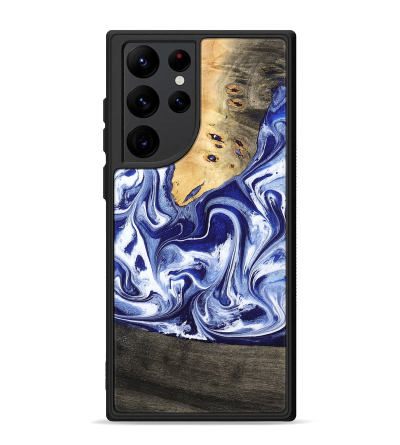 Galaxy S22 Ultra Wood Phone Case - Boaz (Blue, 799433)