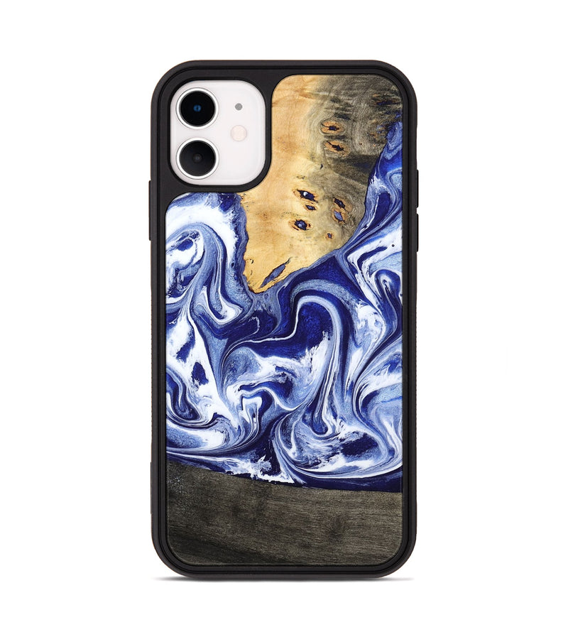 iPhone 11 Wood Phone Case - Boaz (Blue, 799433)