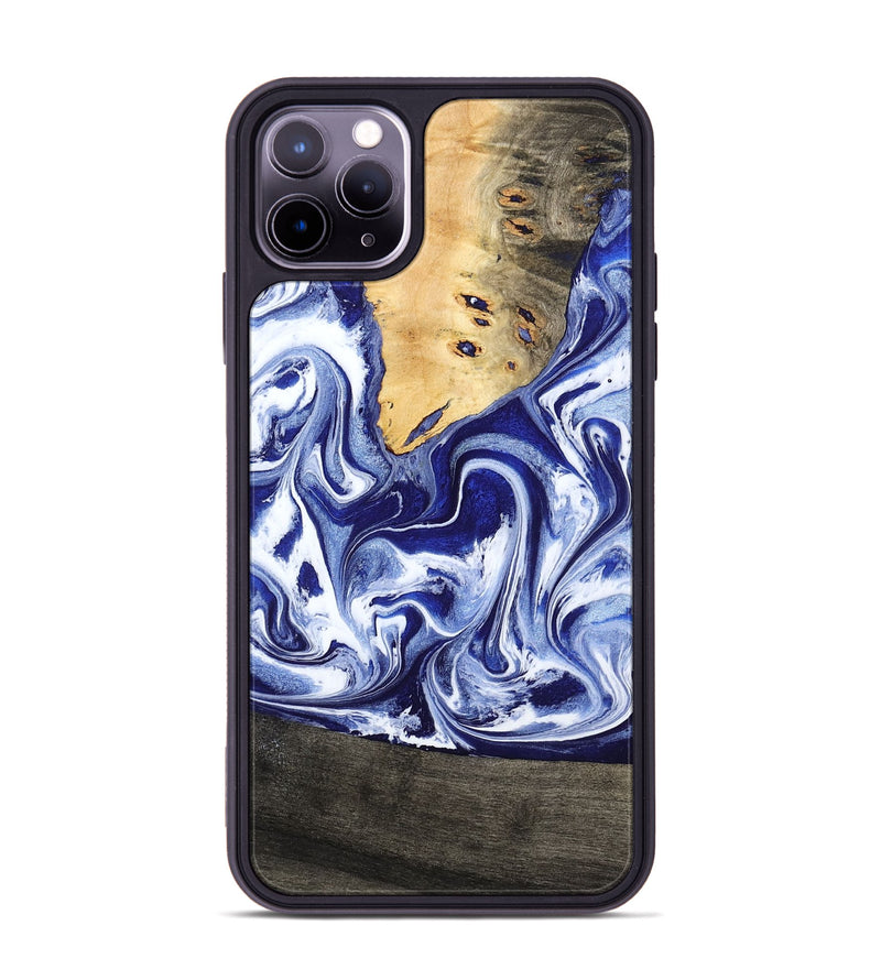 iPhone 11 Pro Max Wood Phone Case - Boaz (Blue, 799433)