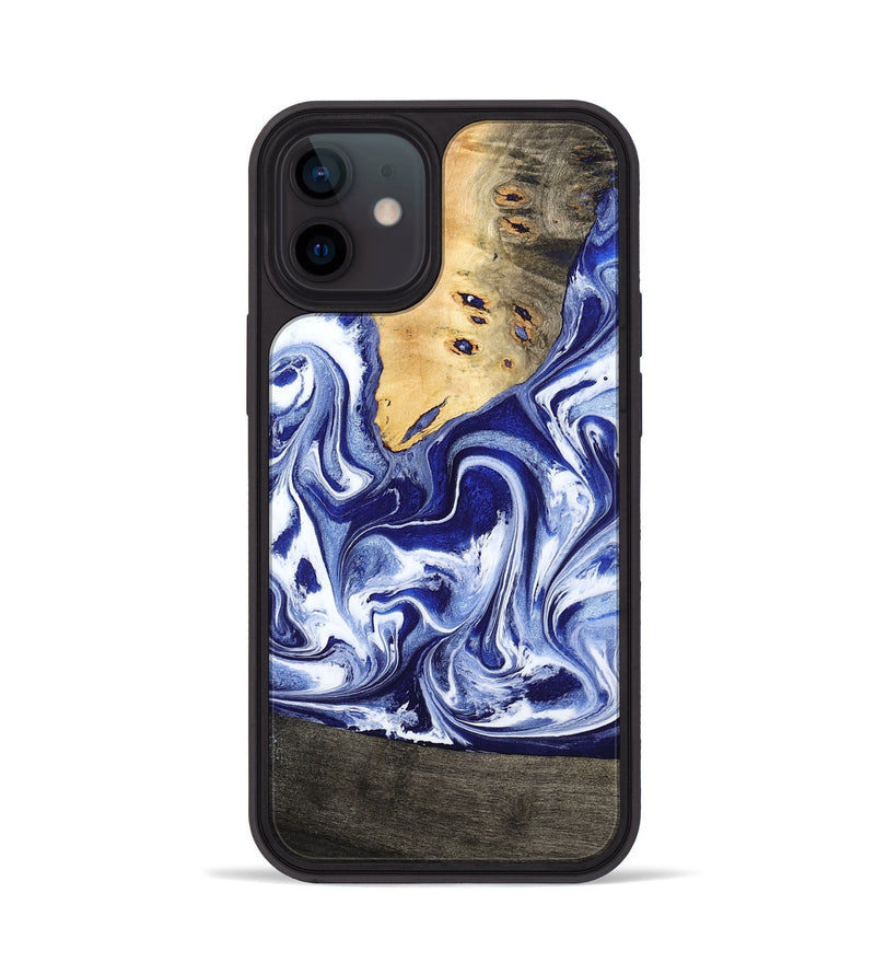 iPhone 12 Wood Phone Case - Boaz (Blue, 799433)