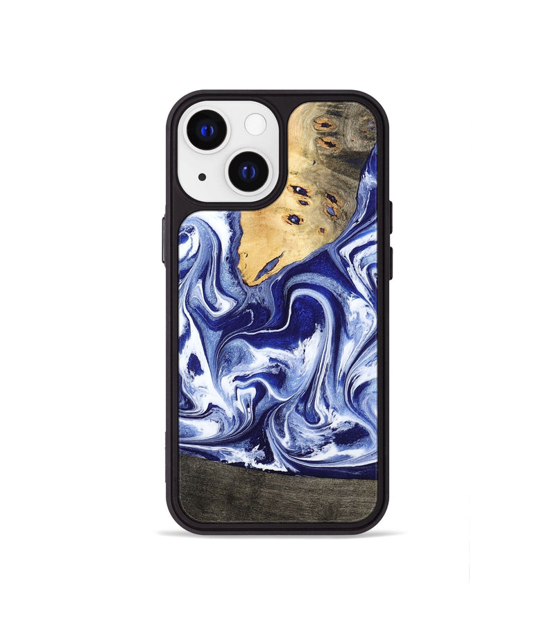 iPhone 13 mini Wood Phone Case - Boaz (Blue, 799433)