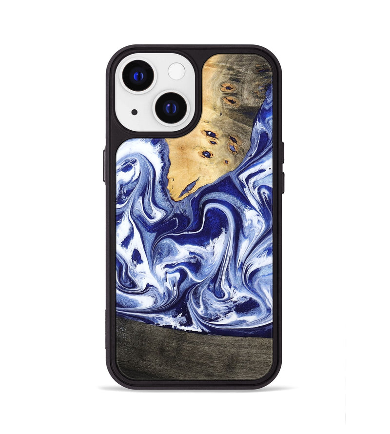iPhone 13 Wood Phone Case - Boaz (Blue, 799433)
