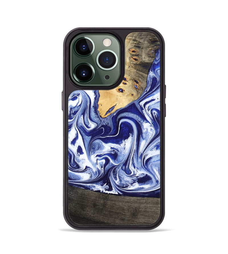 iPhone 13 Pro Wood Phone Case - Boaz (Blue, 799433)