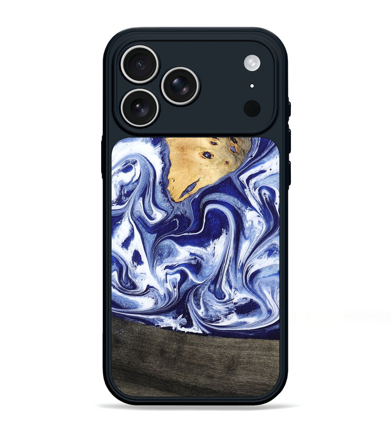 iPhone 17 Pro Max Wood Phone Case - Boaz (Blue, 799433)