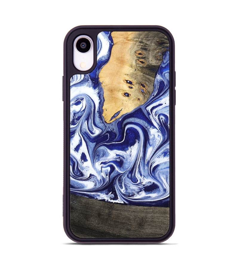 iPhone Xr Wood Phone Case - Boaz (Blue, 799433)