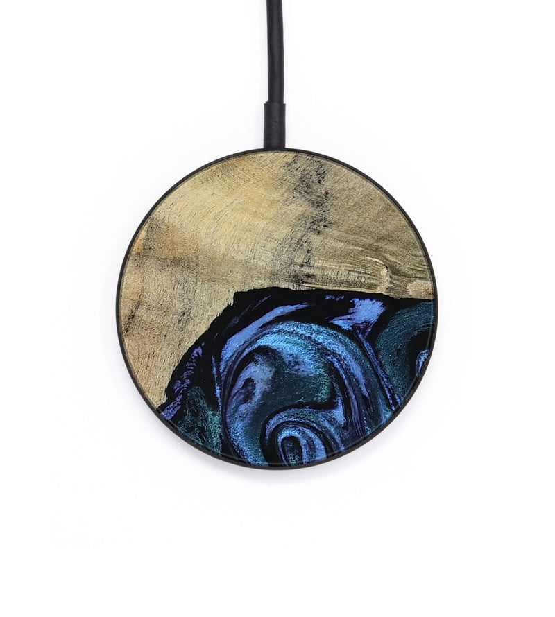 Circle Wood Wireless Charger - Mandie (Blue, 799437)