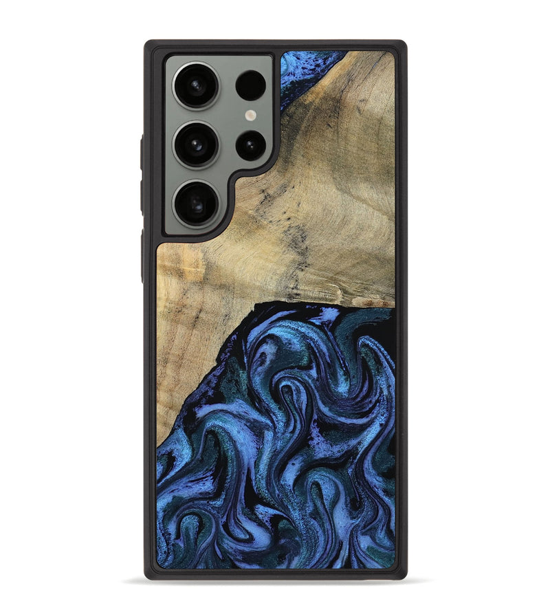 Galaxy S23 Ultra Wood Phone Case - Mandie (Blue, 799437)
