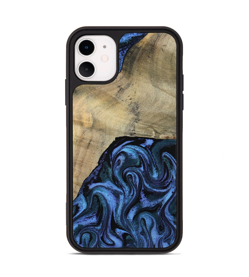 iPhone 11 Wood Phone Case - Mandie (Blue, 799437)