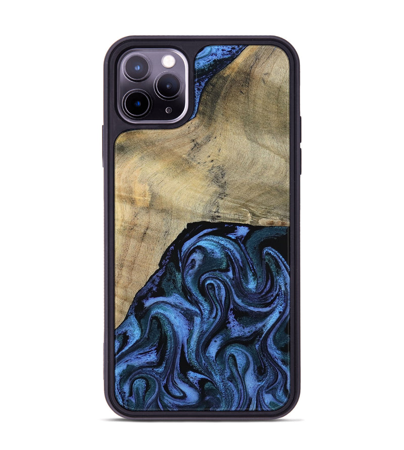 iPhone 11 Pro Max Wood Phone Case - Mandie (Blue, 799437)