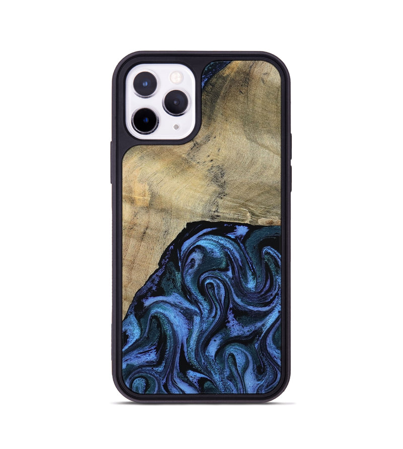 iPhone 11 Pro Wood Phone Case - Mandie (Blue, 799437)