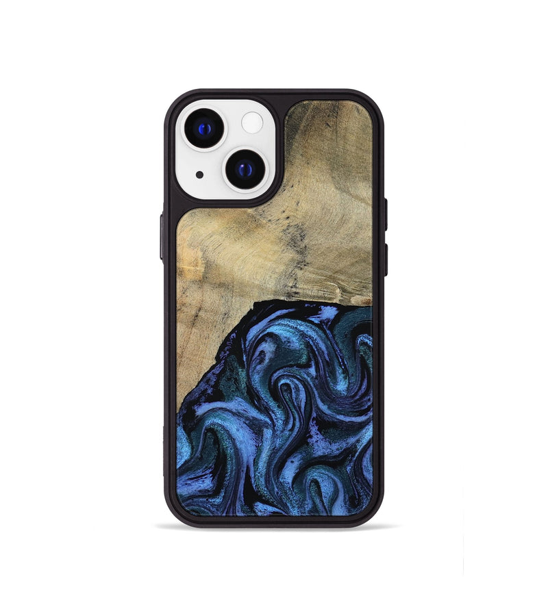 iPhone 13 mini Wood Phone Case - Mandie (Blue, 799437)