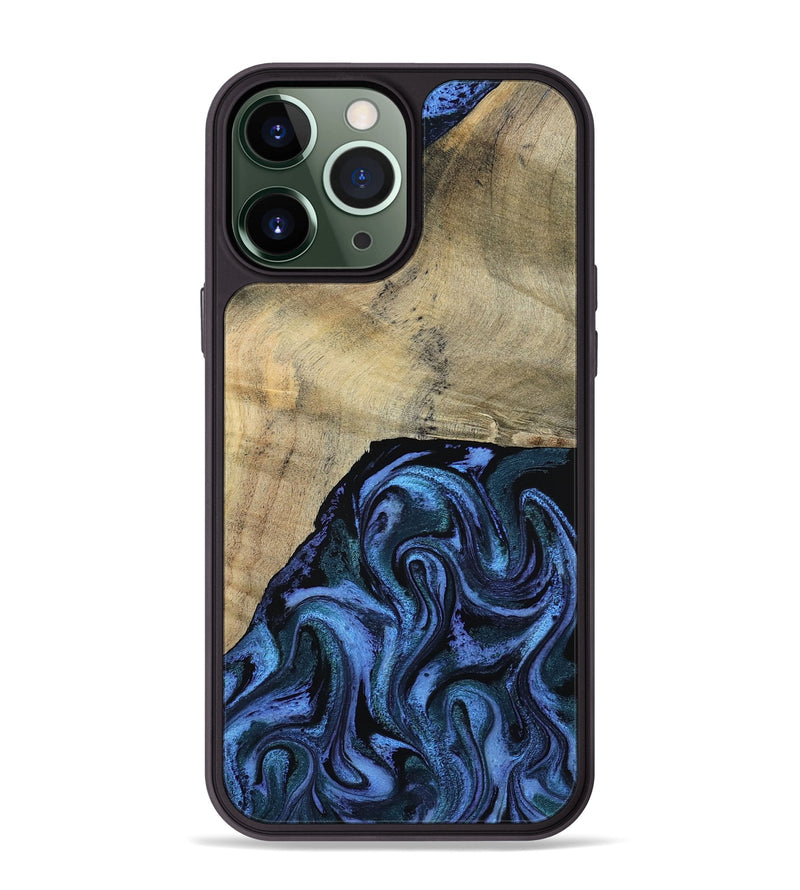 iPhone 13 Pro Max Wood Phone Case - Mandie (Blue, 799437)