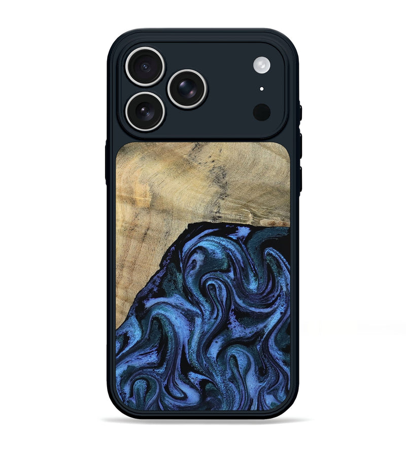 iPhone 17 Pro Max Wood Phone Case - Mandie (Blue, 799437)