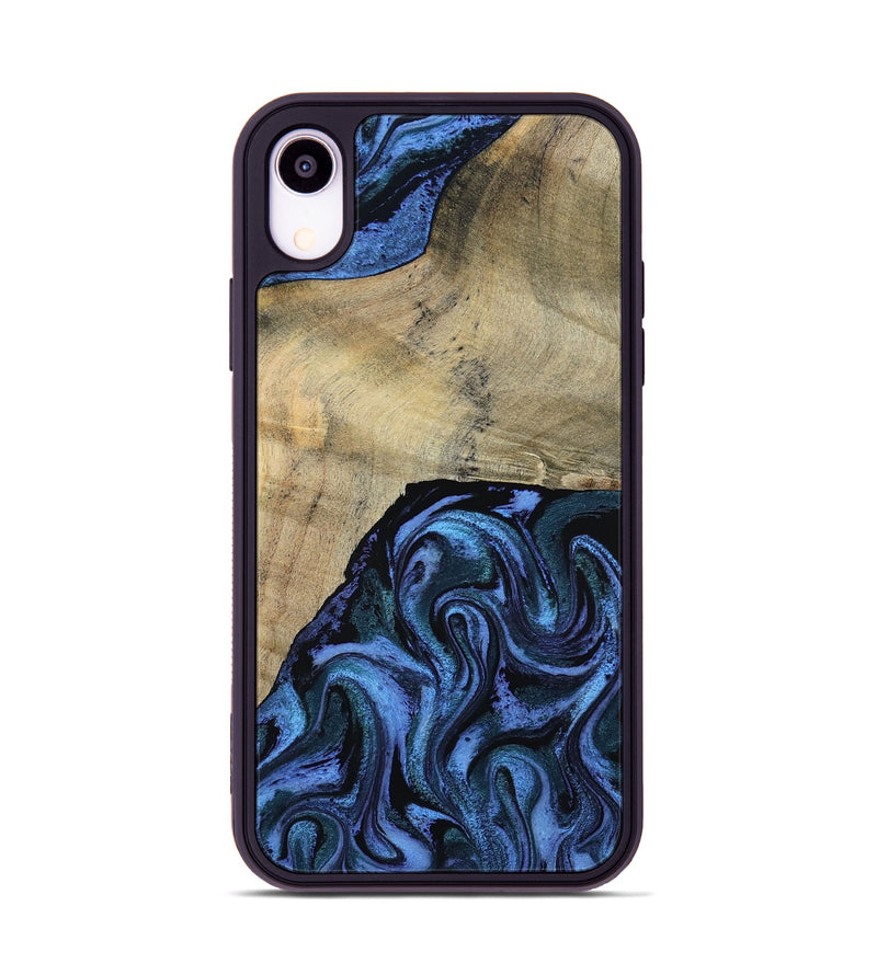 iPhone Xr Wood Phone Case - Mandie (Blue, 799437)