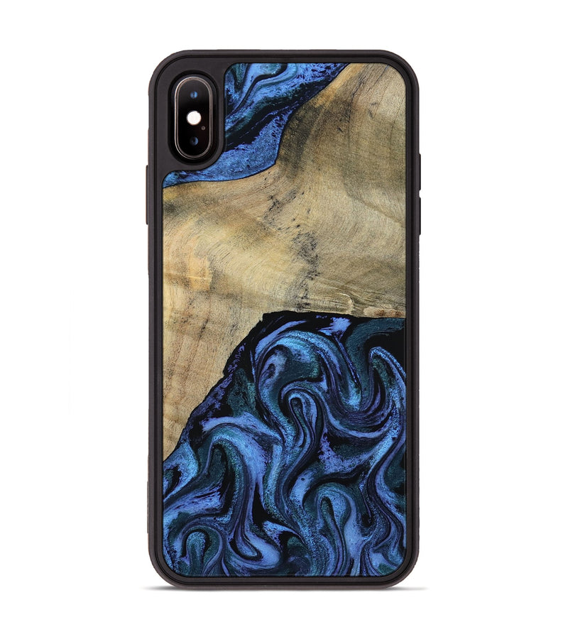 iPhone Xs Max Wood Phone Case - Mandie (Blue, 799437)