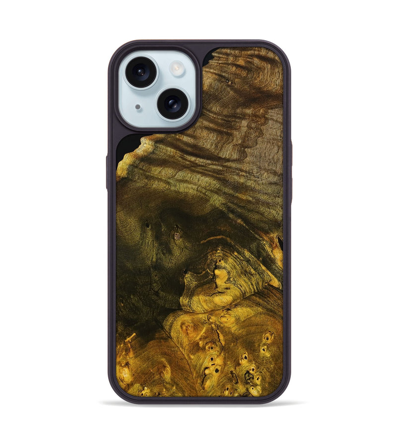 iPhone 15 Wood Phone Case - Quintin (Wood Burl, 799454)