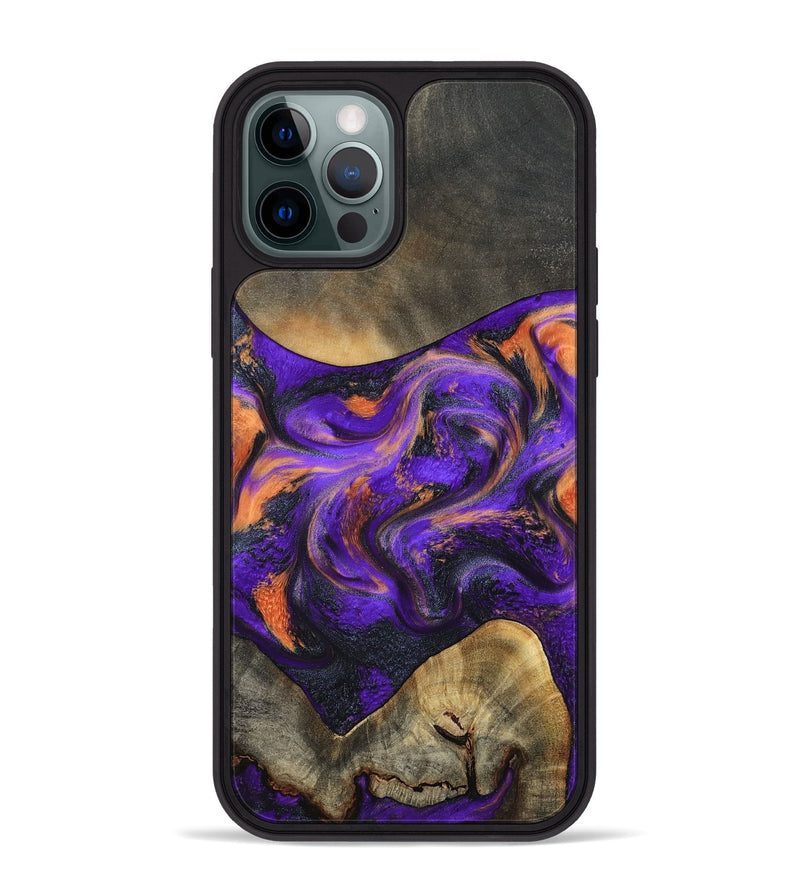 iPhone 12 Pro Max Wood Phone Case - Garrett (Purple, 799488)