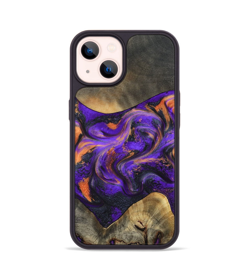 iPhone 14 Wood Phone Case - Garrett (Purple, 799488)