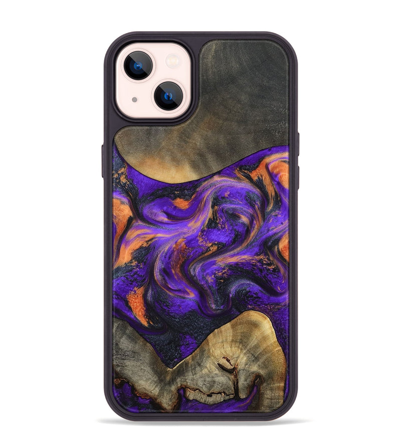 iPhone 14 Plus Wood Phone Case - Garrett (Purple, 799488)