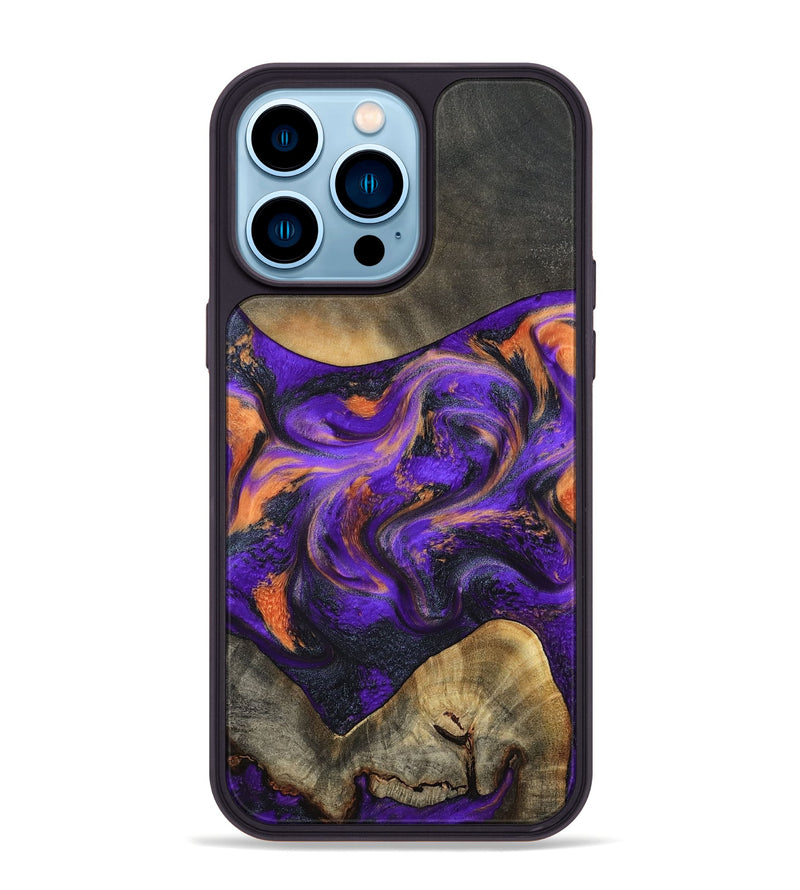 iPhone 14 Pro Max Wood Phone Case - Garrett (Purple, 799488)