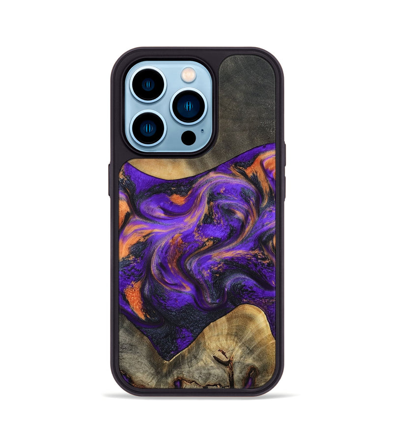 iPhone 14 Pro Wood Phone Case - Garrett (Purple, 799488)