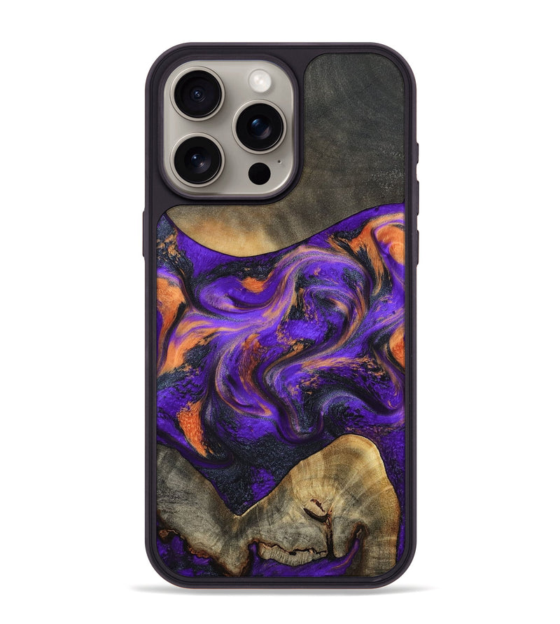 iPhone 15 Pro Max Wood Phone Case - Garrett (Purple, 799488)