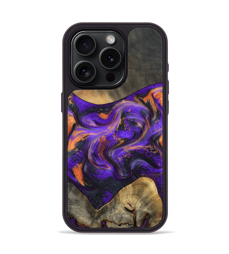 iPhone 15 Pro Wood Phone Case - Garrett (Purple, 799488)