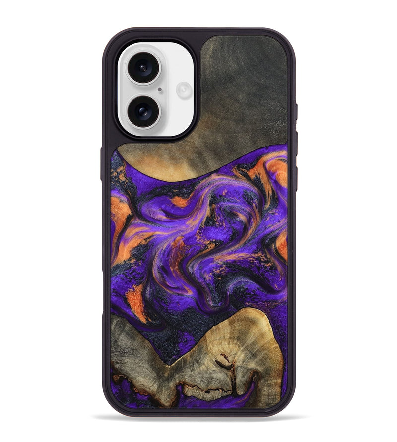 iPhone 16 Plus Wood Phone Case - Garrett (Purple, 799488)