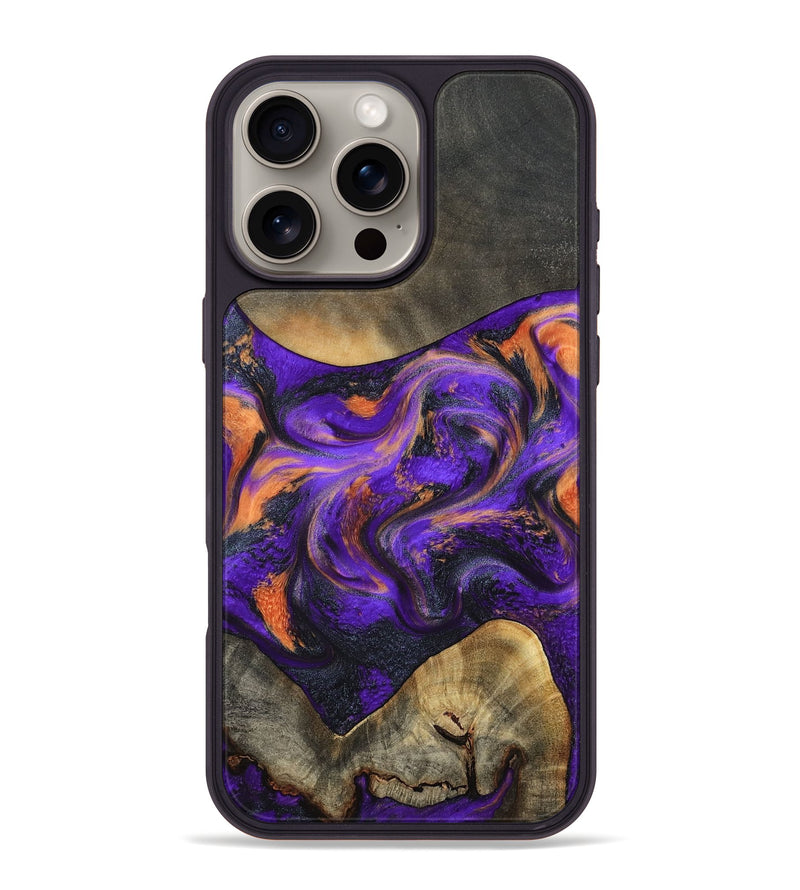 iPhone 16 Pro Max Wood Phone Case - Garrett (Purple, 799488)
