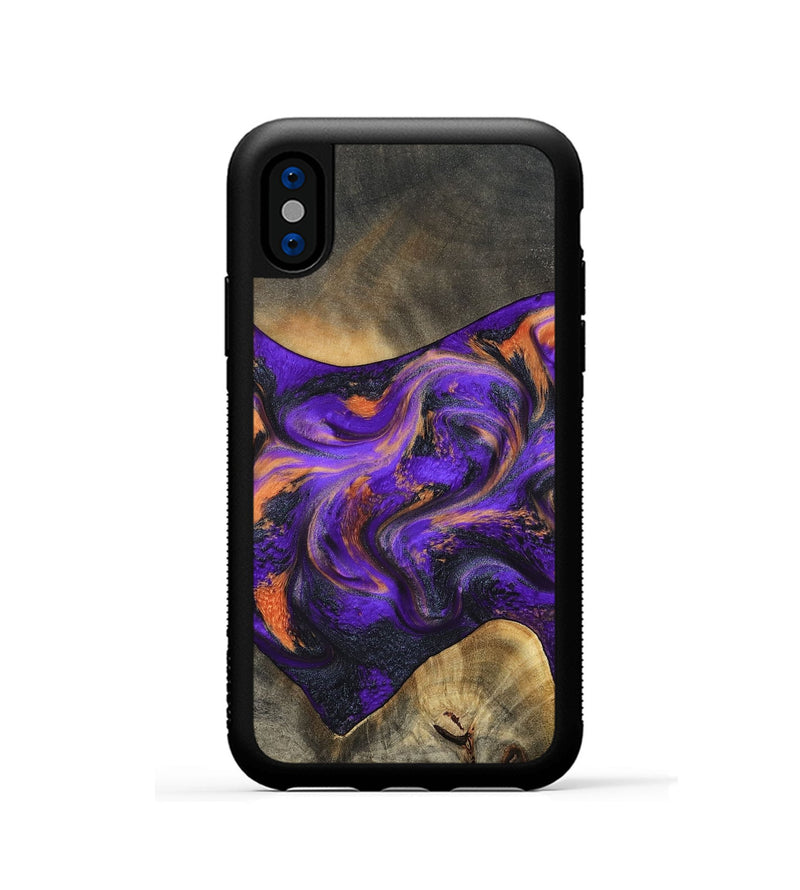 iPhone Xs Wood Phone Case - Garrett (Purple, 799488)