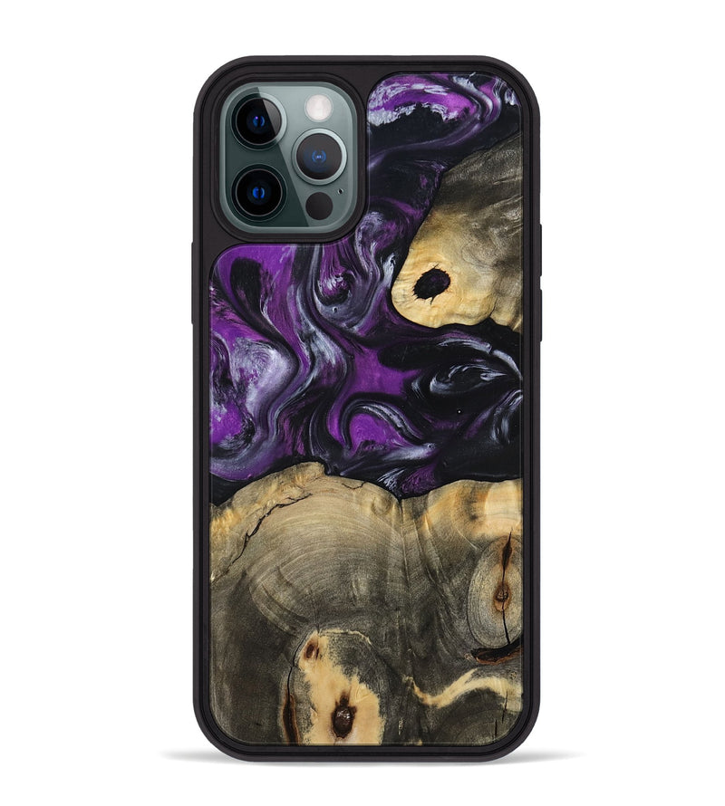 iPhone 12 Pro Max Wood Phone Case - Harding (Purple, 799489)