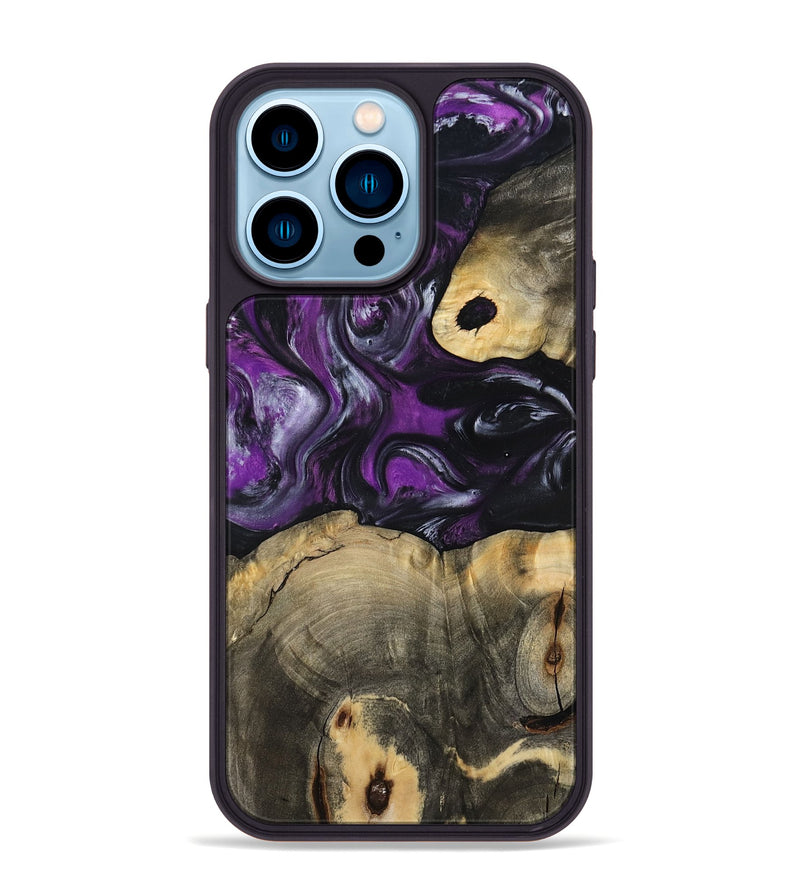 iPhone 14 Pro Max Wood Phone Case - Harding (Purple, 799489)