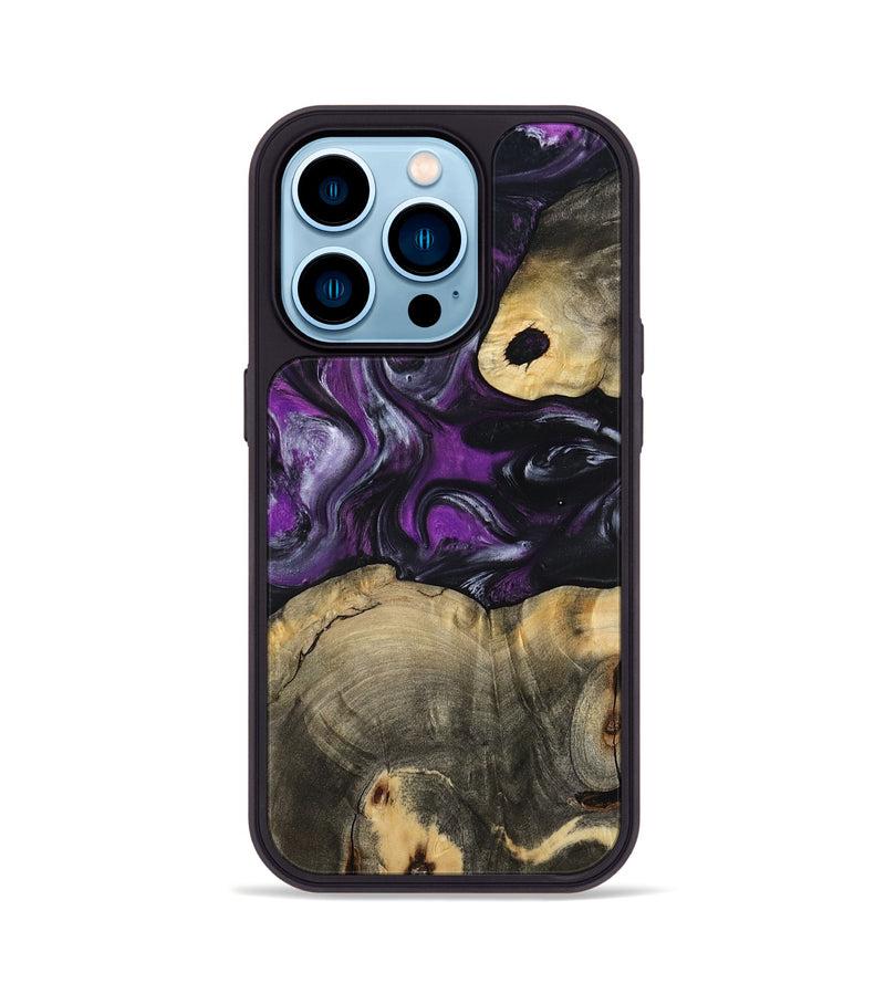 iPhone 14 Pro Wood Phone Case - Harding (Purple, 799489)