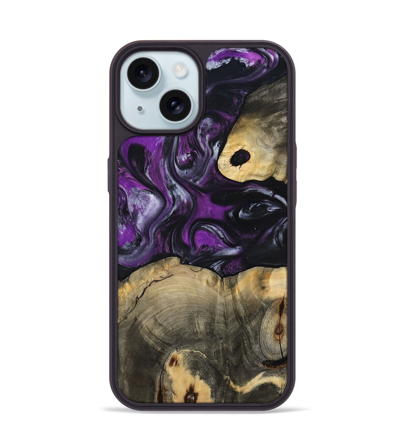 iPhone 15 Wood Phone Case - Harding (Purple, 799489)