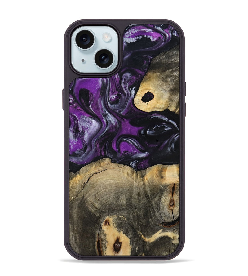 iPhone 15 Plus Wood Phone Case - Harding (Purple, 799489)