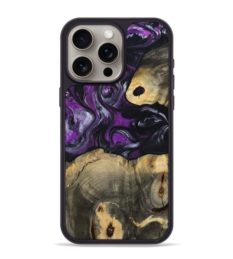 iPhone 15 Pro Max Wood Phone Case - Harding (Purple, 799489)