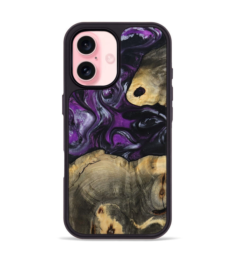 iPhone 16 Wood Phone Case - Harding (Purple, 799489)
