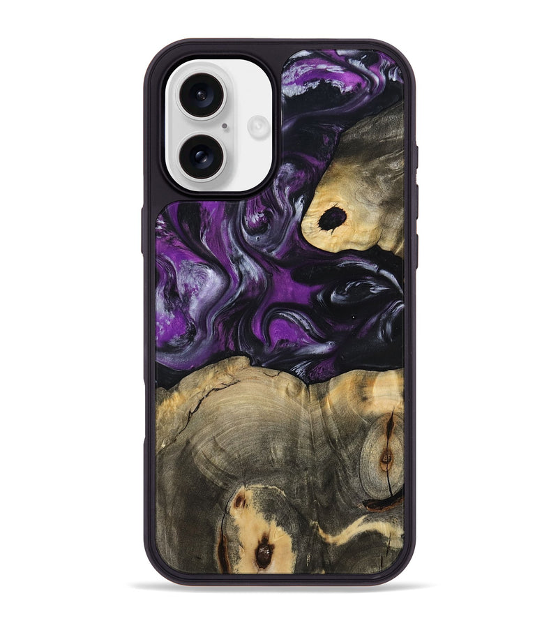 iPhone 16 Plus Wood Phone Case - Harding (Purple, 799489)