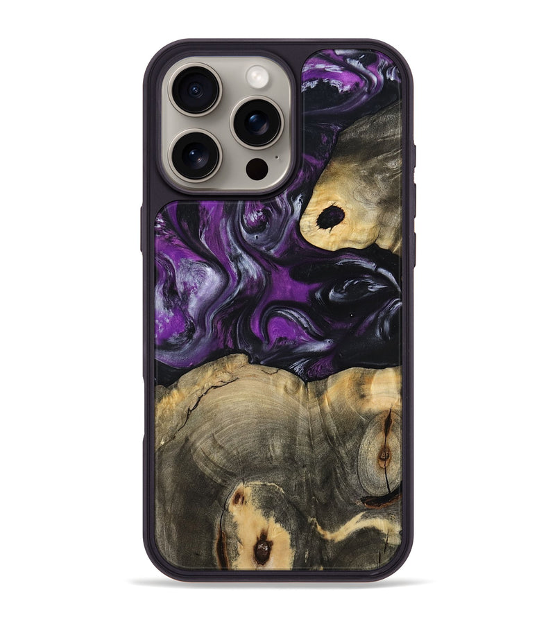 iPhone 16 Pro Max Wood Phone Case - Harding (Purple, 799489)