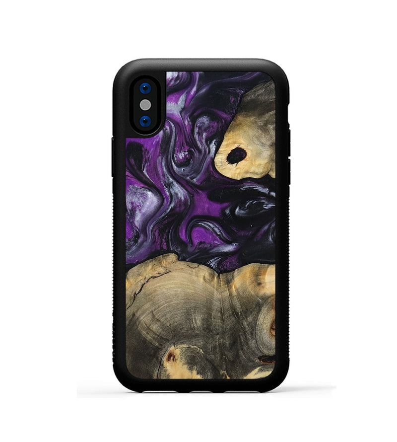 iPhone Xs Wood Phone Case - Harding (Purple, 799489)