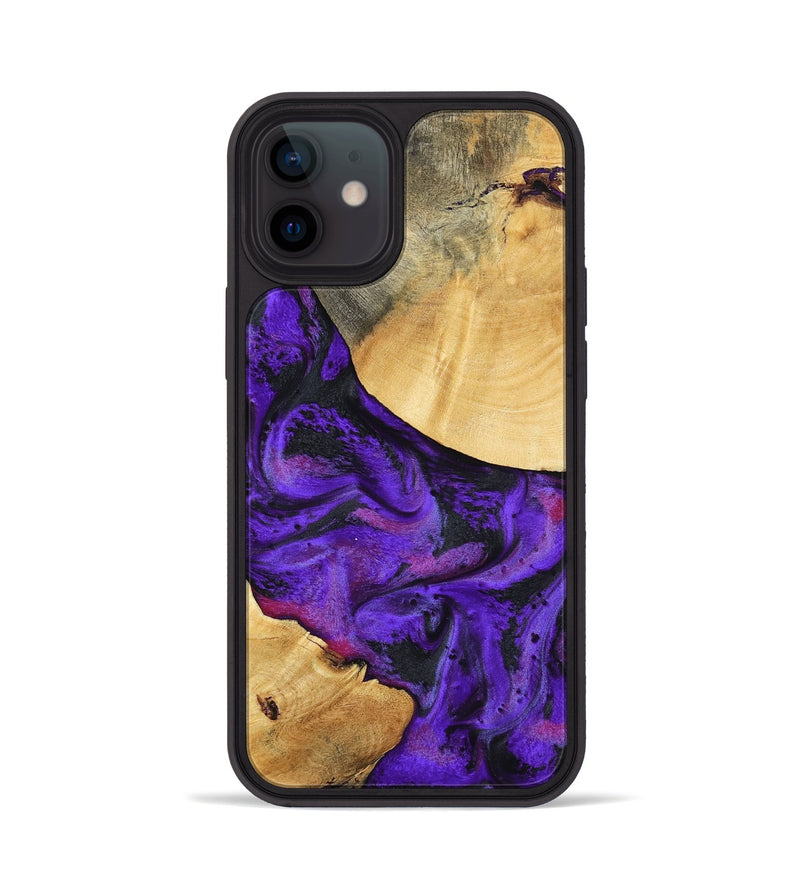 iPhone 12 Wood Phone Case - Inez (Purple, 799490)
