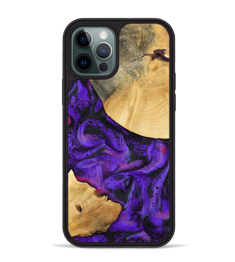 iPhone 12 Pro Max Wood Phone Case - Inez (Purple, 799490)