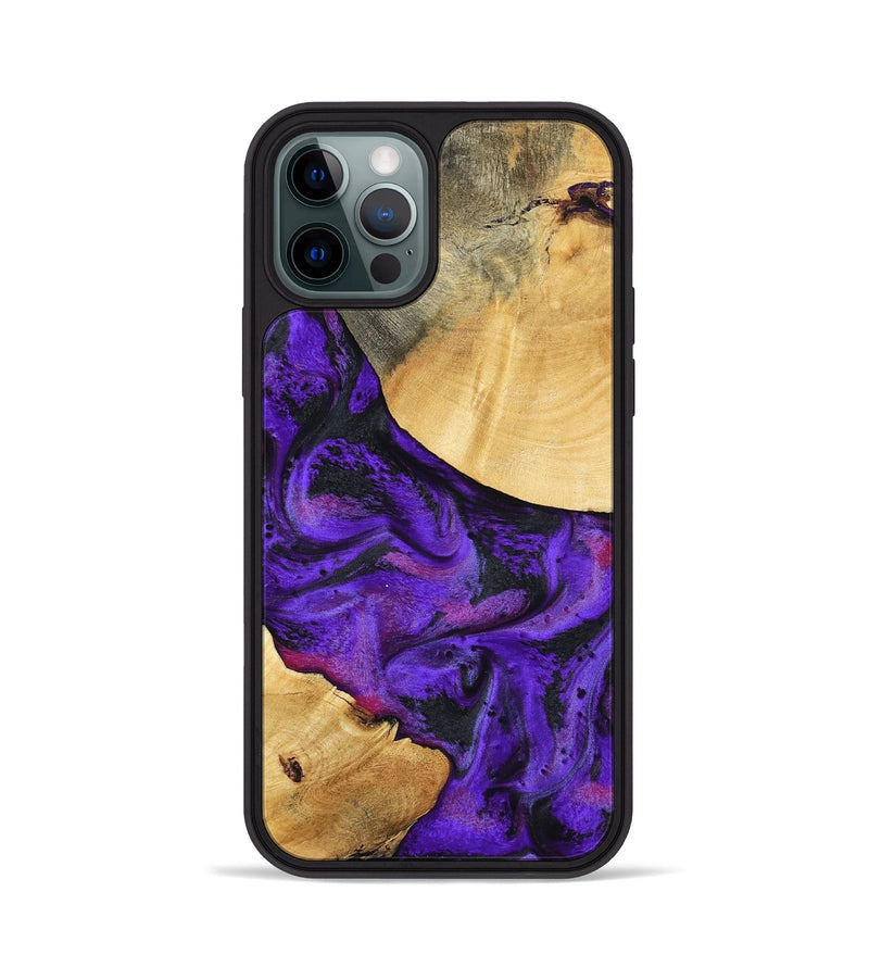 iPhone 12 Pro Wood Phone Case - Inez (Purple, 799490)