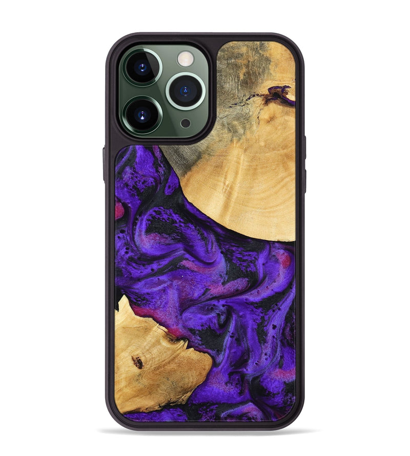 iPhone 13 Pro Max Wood Phone Case - Inez (Purple, 799490)