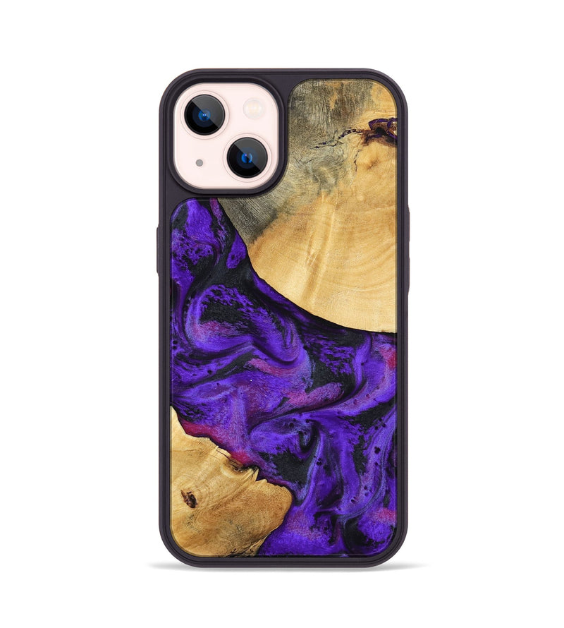 iPhone 14 Wood Phone Case - Inez (Purple, 799490)