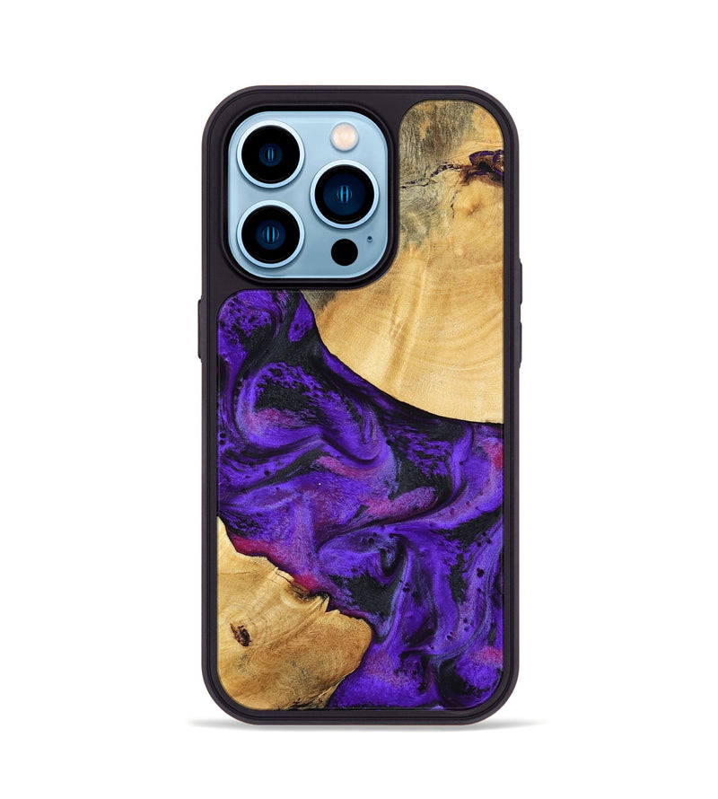 iPhone 14 Pro Wood Phone Case - Inez (Purple, 799490)