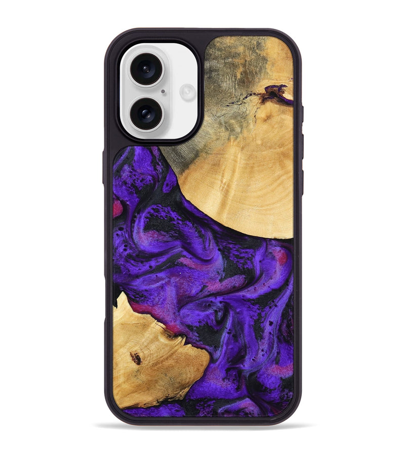 iPhone 16 Plus Wood Phone Case - Inez (Purple, 799490)