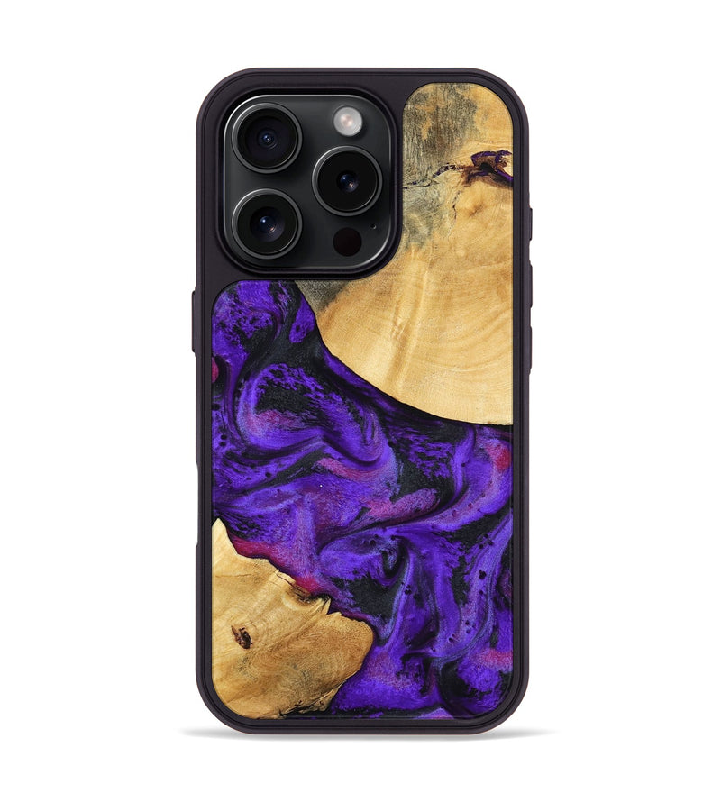 iPhone 16 Pro Wood Phone Case - Inez (Purple, 799490)