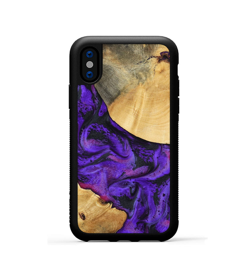 iPhone Xs Wood Phone Case - Inez (Purple, 799490)
