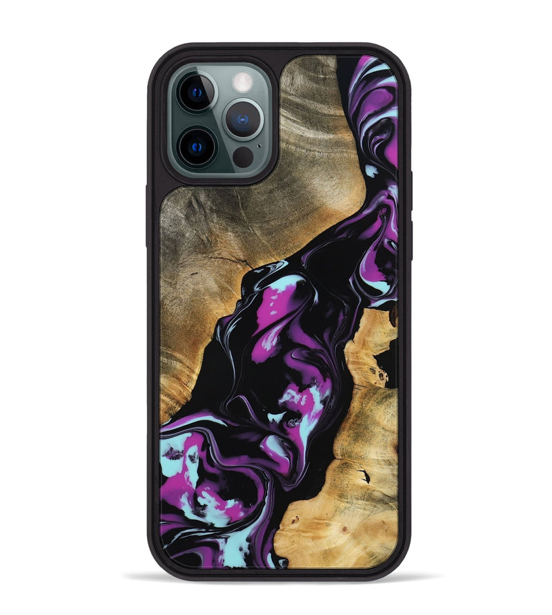 iPhone 12 Pro Max Wood Phone Case - Nita (Purple, 799491)